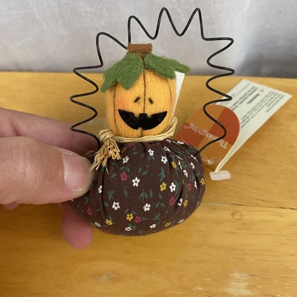 Vintage RARE RUSS BERRIE MINI pumpkin Stuffed Plush Judy Lynn Collection - Picture 1 of 4